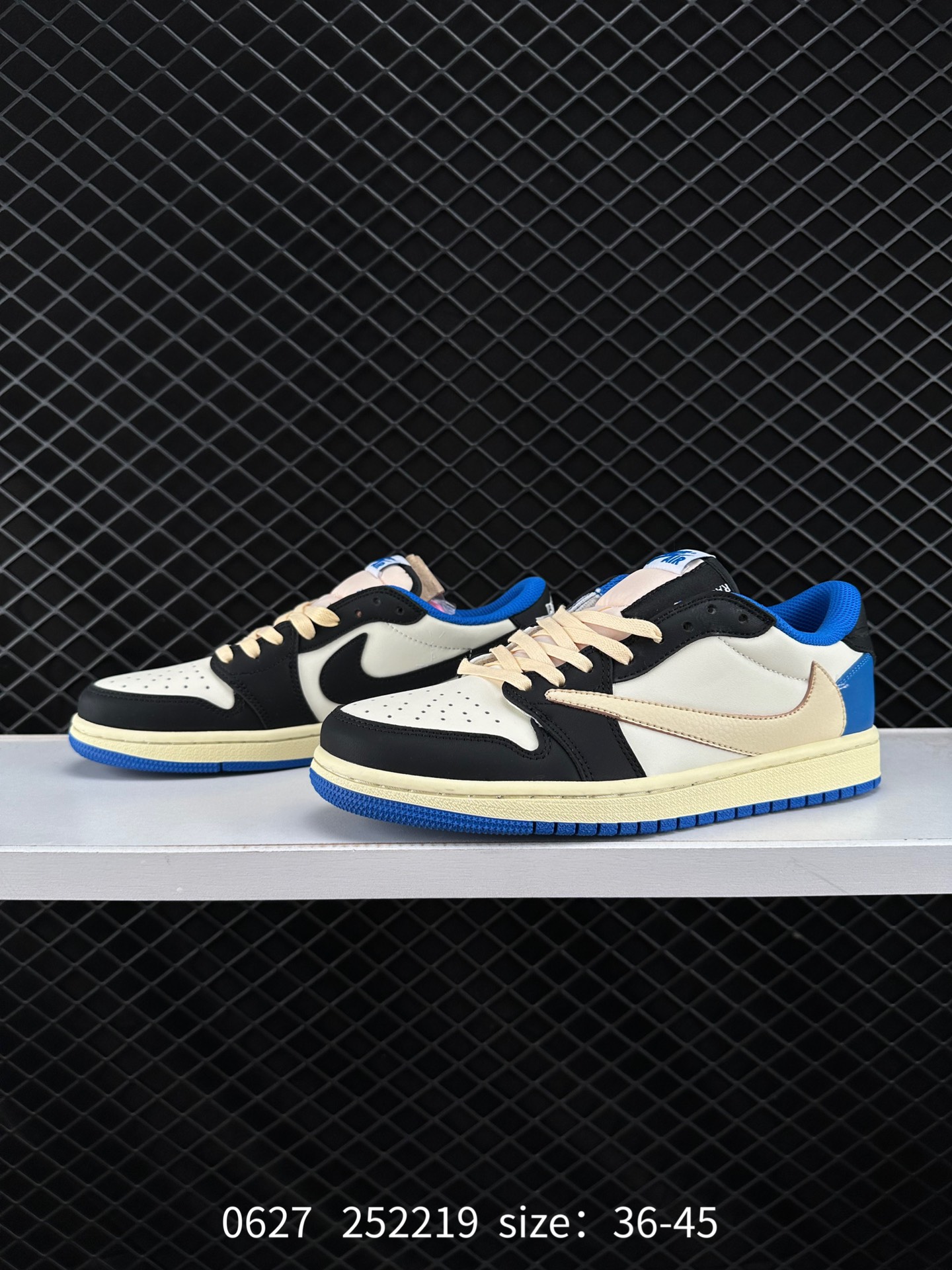 Fragment Design x Travis Scott x Nike Air Jordan 1 Low OG SP”Military Blue”